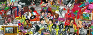 Personas consumiendo contenidos culturales globales que reflejan la influencia del poder blando